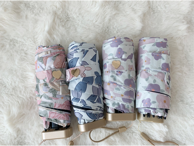 루루잡화점 초경량 미니 UPF50 99%차단 인증 암막 6단 양우산 우산 겸 양산