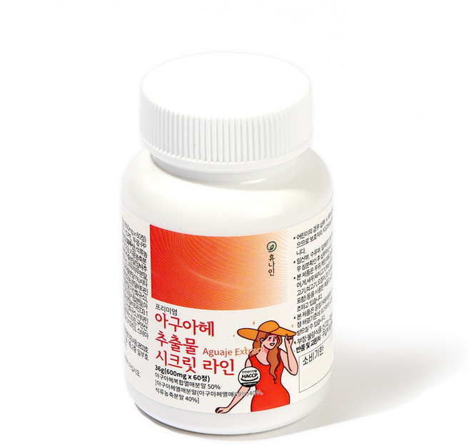 휴나인 프리미엄 아마존 페루 여성의 아구아헤 열매 추출물 시크릿 라인, 60정