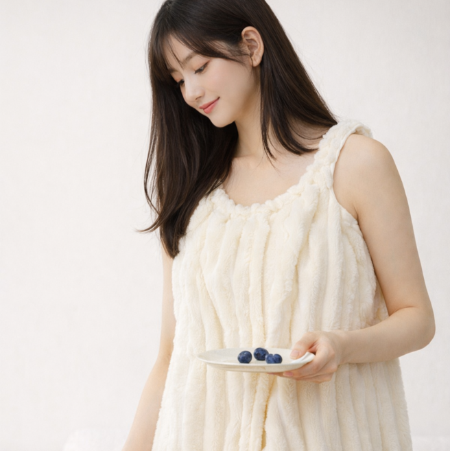 여성 극세사 샤워가운 호텔 오픈형 목욕가운 흡수력 좋은 홈웨어 로브, 1개, 그레이