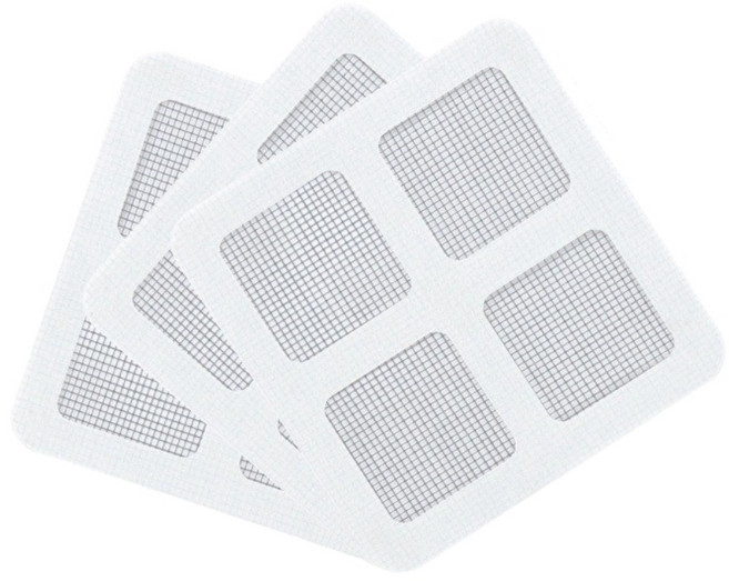 地漏過濾貼 過濾毛髮防蟲排水口濾網, 10入, 白色