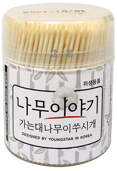 나무이야기 가는 대나무 이쑤시개 600개입-PP, 600개입, 1개