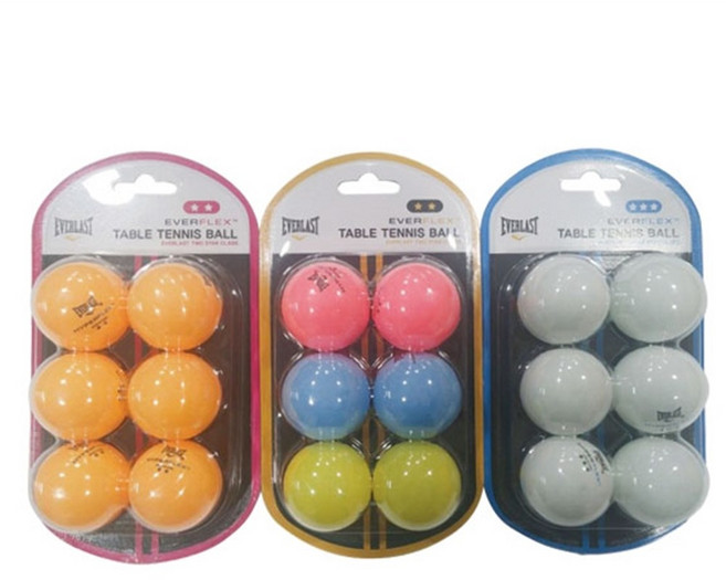 에버라스트 3성/2성 탁구공 6개입, 2성/오렌지, 1개