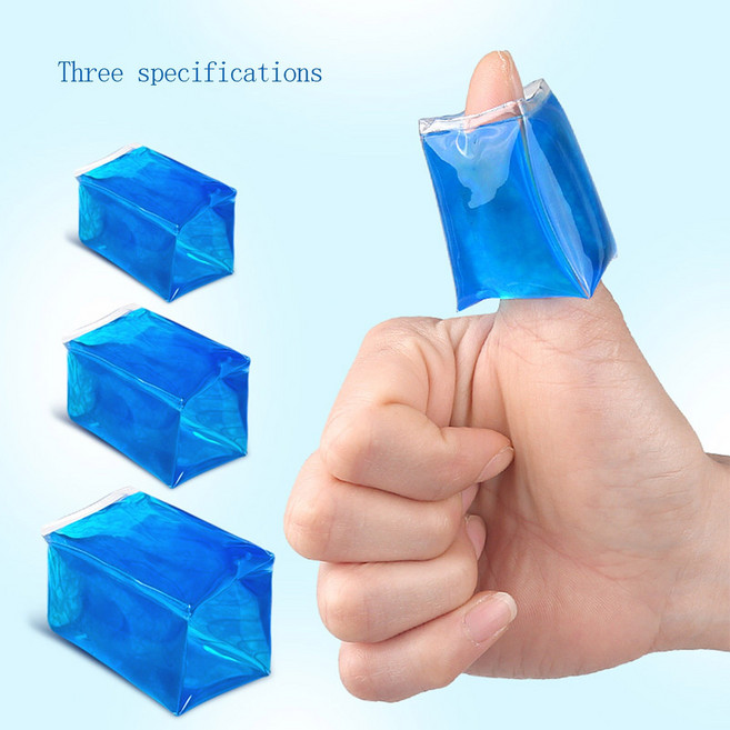 손가락 얼음 찜질팩 냉찜질 아이싱 쿨팩아이스 백 팩 젤 냉각 슬리브 손가락 피부 친화적 2 개, 6cm