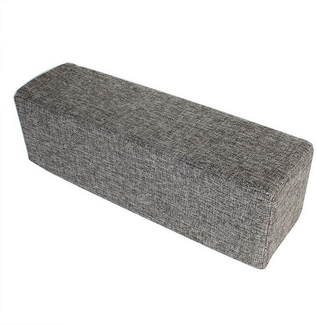 쇼파 팔걸이 쿠션 스펀지 다용도 베개 사각 각진 직사각형 침대 길이15x15cmx50cm 화이트, 리넨 다크그레이