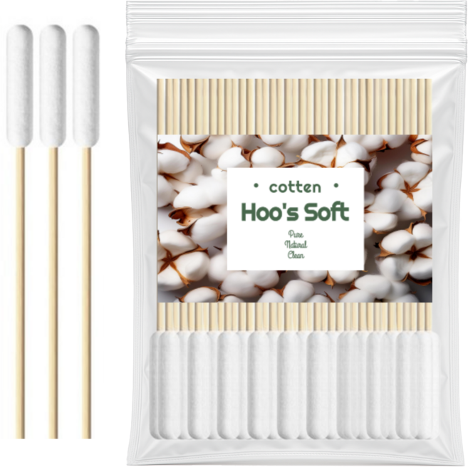 후스소프트 위생검사적합제품 단단한 대왕면봉 다용도 굵은 부케 두피 스케일링 두꺼운 봉 솜방망이 왕면봉, 1세트, 50개입