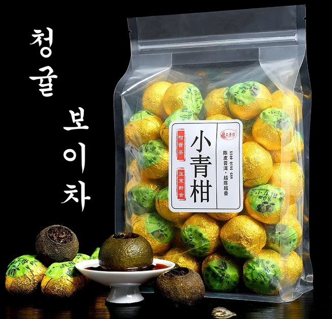 더준코리아해외직구 청귤 보이차, 1세트, 25개입, 250g