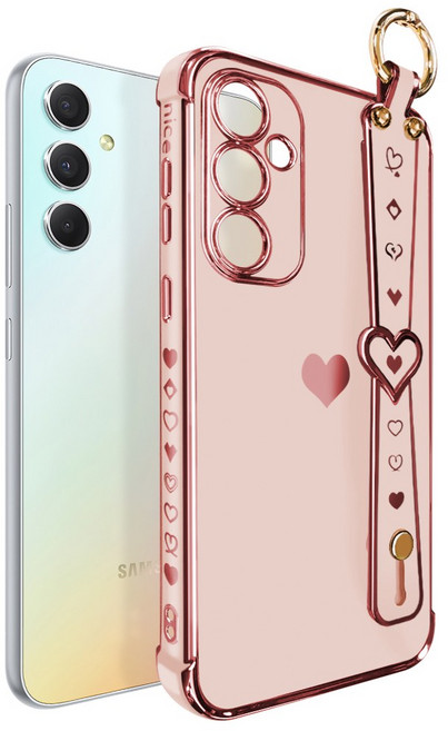 더조은셀러 챠밍 하트 핸드 그립 스트랩 케이스