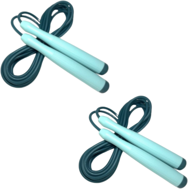 텐투투니 초경량 줄넘기 유산소 운동 다이어트 줄꼬임방지 길이조절, 2개, 그린