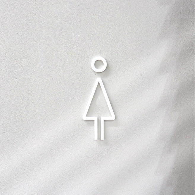 화장실표지판 남녀화장실 도어사인 화장실문패 아크릴스카시, 화이트 여