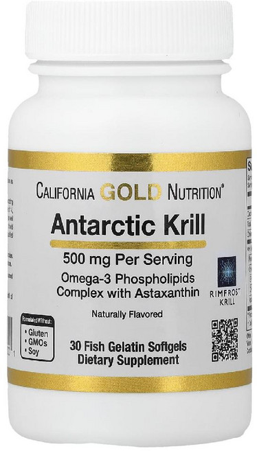 CGN 크릴오일 아스타잔틴 오메가3 남극 Krill Oil 500mg 30젤, 1개, 30정