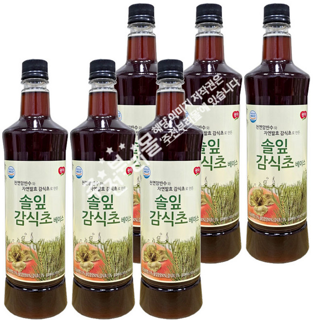 광야식품 솔잎감식초 베이스, 970ml, 6개