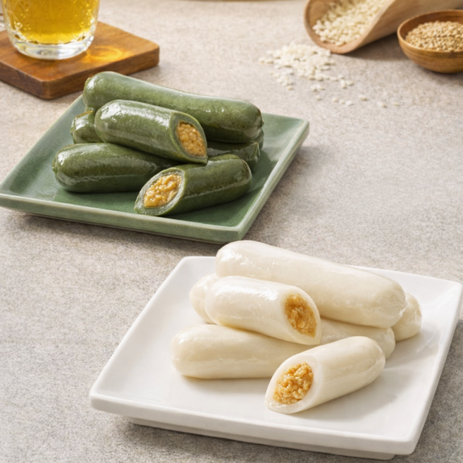 [셀브] 2색 깨꿀가래떡 60g x 14개 깨랑꿀이랑 개별포장