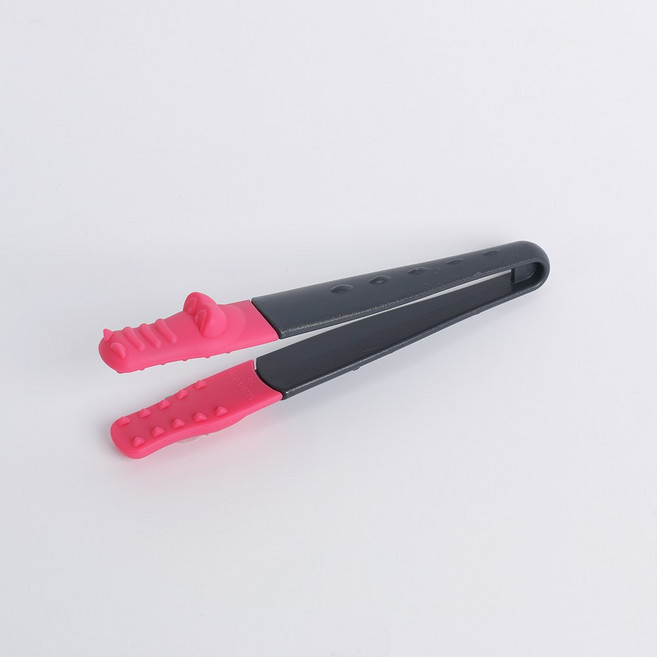 업소 요리 조리 용 반찬 실리콘 주방 미니 악어 집게, 핑크, 1개