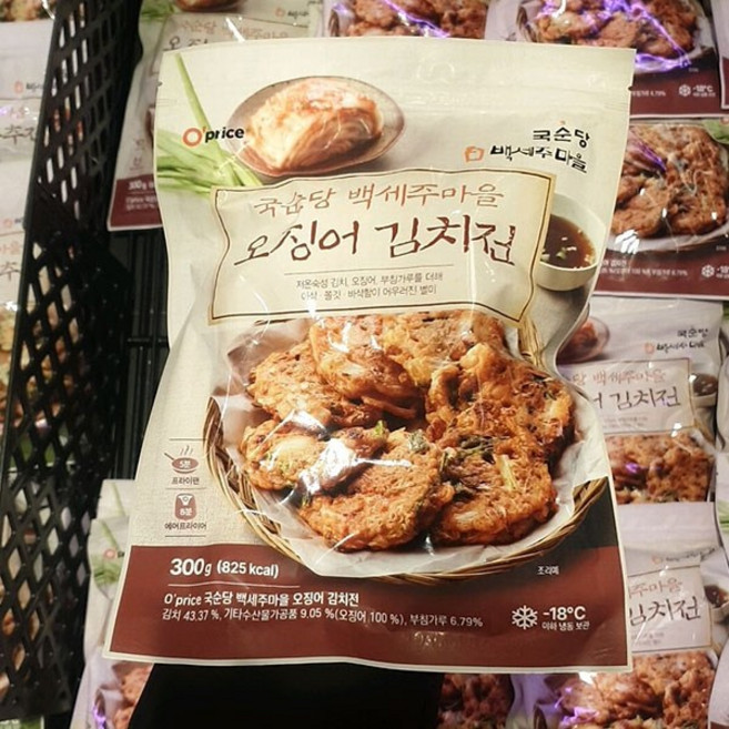 오프라이스 국순당 백세주마을 오징어 김치전, 일반포장 동절기만, 300g, 1개