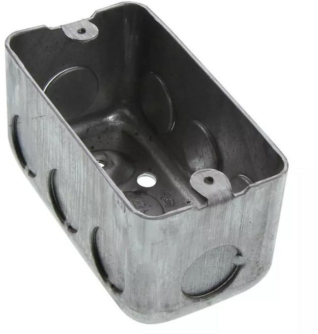 DIY合作社 單聯鐵盒接線盒 4分孔6分孔, 黑, 1個