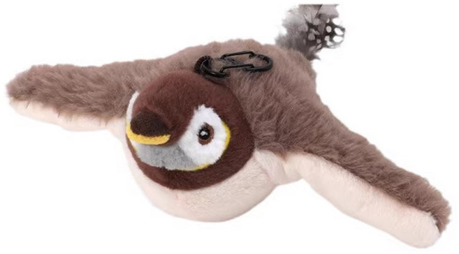 마일드펫 고양이 움직이는 새 모양 자동 장난감, 1개, 갈색, 새장난감