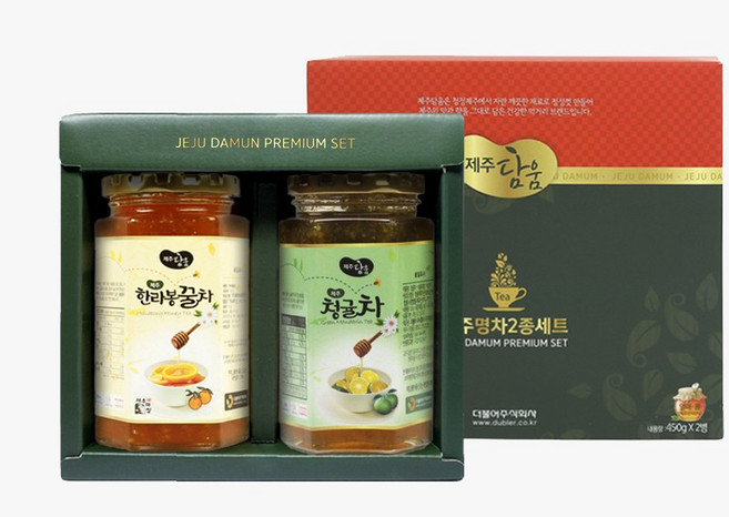 제주담움 청귤차+한라봉차 선물세트 한라봉꿀차 900g, 1개