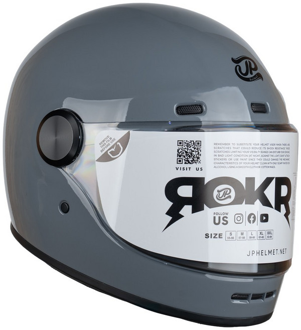 JPX 헬멧 ROKR 풀페이스 바이크 오토바이헬멧, 03.유광그레이