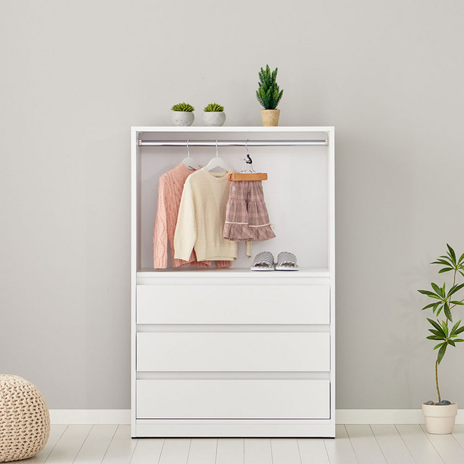 우드팜 소이 800 서랍형 수납장 베이비장 옷장 교구장, 화이트