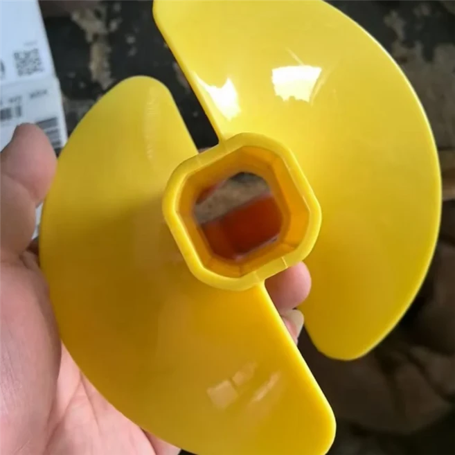 KYCOR-아이스 오거 비트 팬 블레이드 나일론 드릴 어댑터 포함 플로트 전동 공구 6인치, 01 Yellow