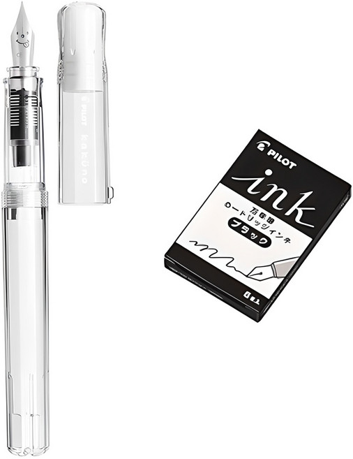 파이롯트 카쿠노 만년필 + 카트리지 5p 세트, EF, NC만년필 + 블랙카트리지