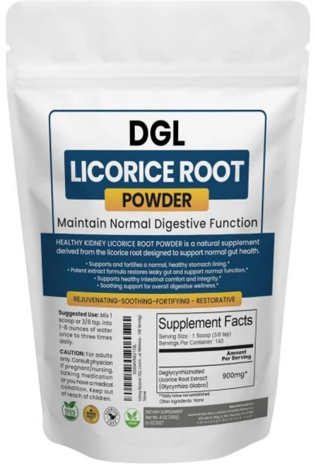 Kidney Restore DGL Licorice Root Powder Supplement - Made from Licorice Root Extract for Digestive, Kidney Restore DGL Licorice Ro, 1개 - 쿠팡