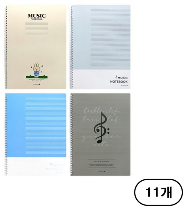 모닝글로리 음악 스프링노트 A4사이즈 오선지, 랜덤발송(RANDOM), 11개