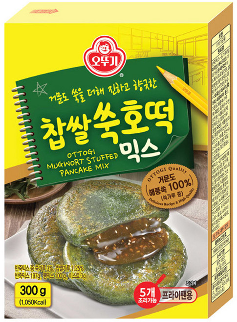 오뚜기 찹쌀 쑥호떡 믹스, 5개, 300g