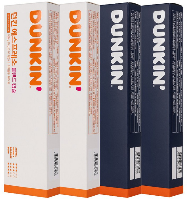 [80캡슐] 던킨 네스프레소 호환 에스프레소40입+디카페인40입, 1개