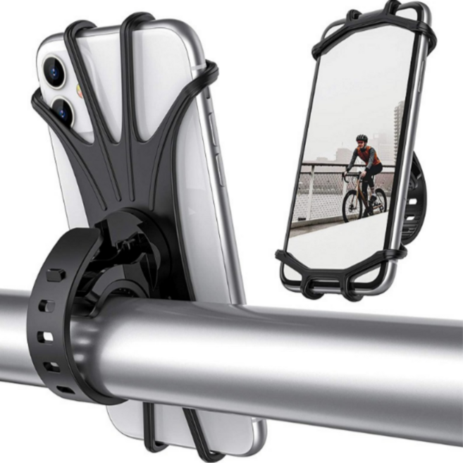 핸드폰거치대 라이딩 오토바이 자전거핸드폰거치대, 그레이, 1개