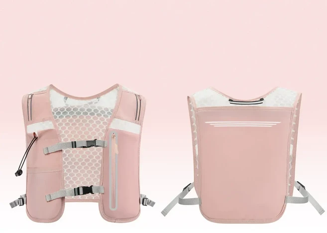 SERENDI 초경량 트레일 러닝 조끼 베스트아웃도어 백팩 마라톤, 핑크