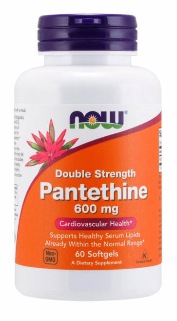 NOW Foods 維他命B5軟膠囊 600mg, 60顆, 1罐