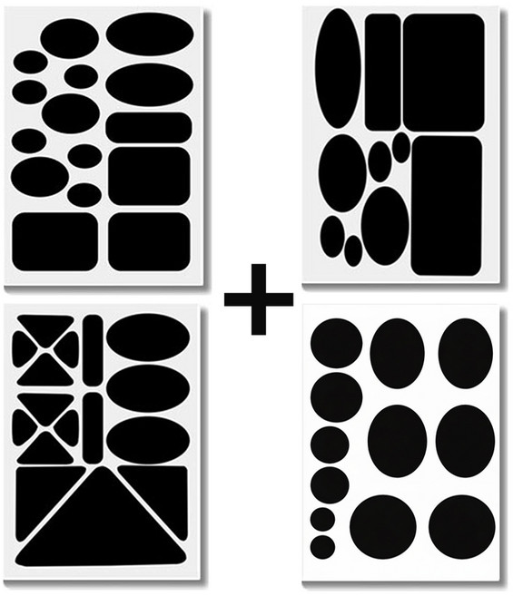 티멧 옷수선 테이프 수선 패치 셀프 패딩 4종, 4종1세트, 1개