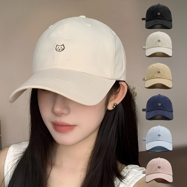 데이루미 남여공용 볼캡 고양이 캡모자