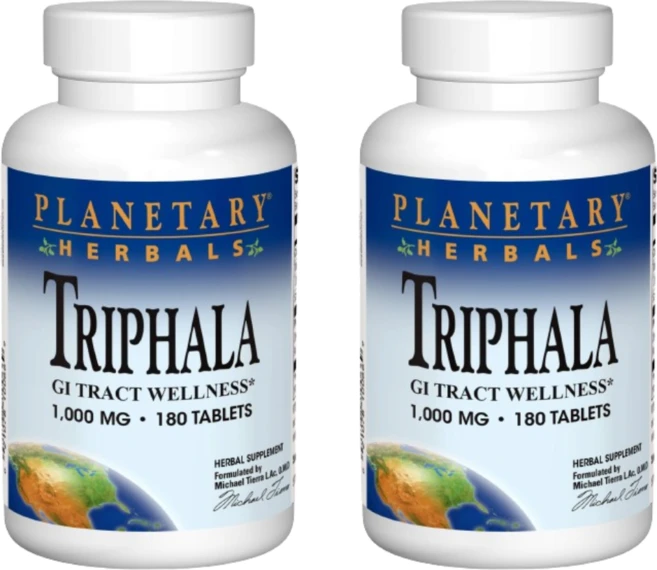 [해외]Planetary Herbals Triphala 1000mg 플레닛터리 허벌 트리팔라 가자 추출물 1000mg 함유, 180정, 2개 - 쿠팡
