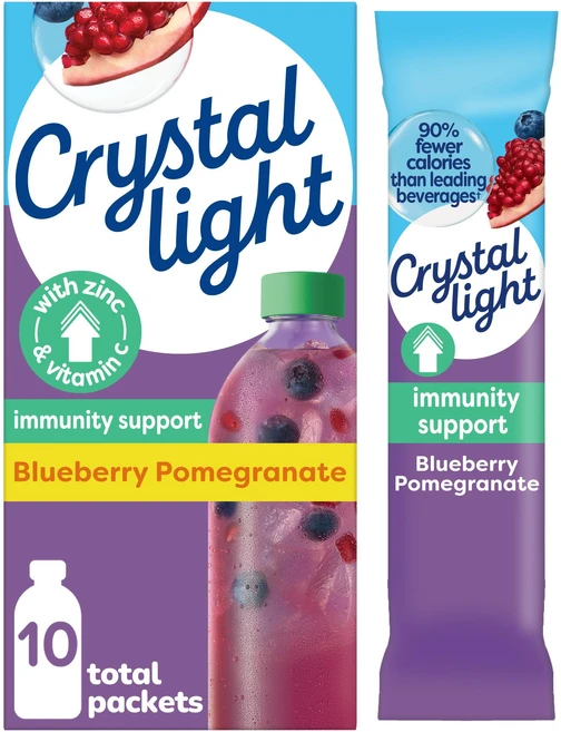 Crystal Light Immunity Support Blueberry Pomegranate naturally flavored with other natural flavor Po, 1개, 19g - 쿠팡