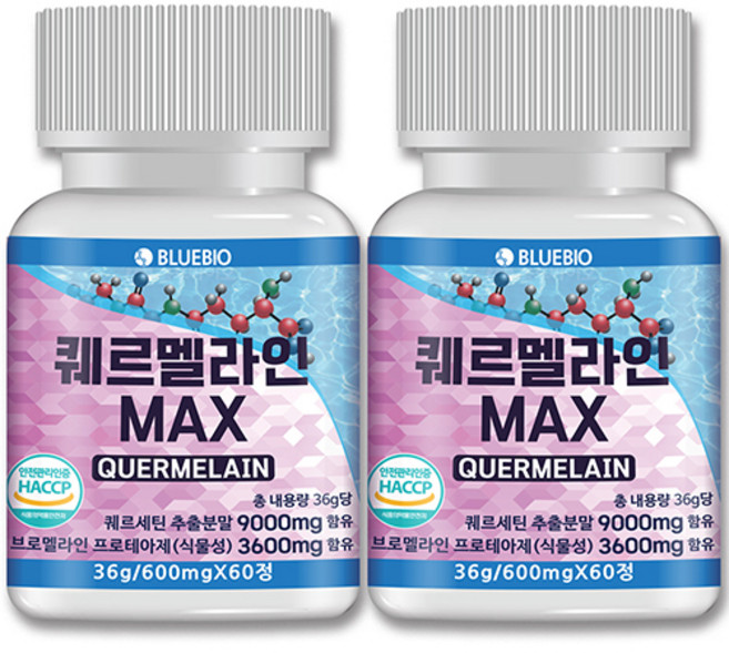 식약청 퀘르세틴 브로멜라인 퀘르멜라인 600mg 60정 케르세틴, 2개