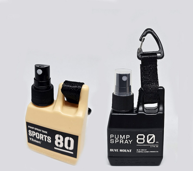 미스트 손소독제 등산 골프 캠핑 리필용기 휴대용 펌프 스프레이, 1개, 블랙