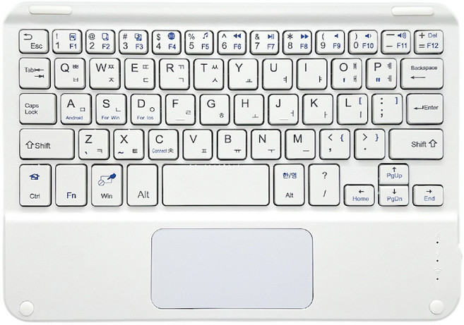 UB BK2 울트라 슬림 터치패드 키보드, 제조사축, UB-BK2, 화이트 스몰