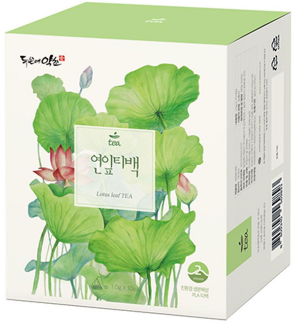 [5개 선택시 1개 더] 두손애약초 연잎티백 친환경 PLA 개별 포장, 1g, 10개입