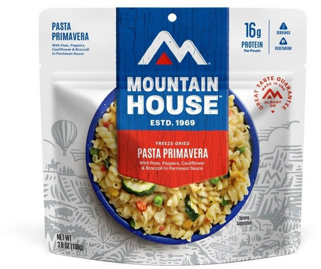 Mountain House 파스타 프리마베라 | 냉동 건조 배낭 및 캠핑 음식 | 생존 및 비상 식품 | 2인분