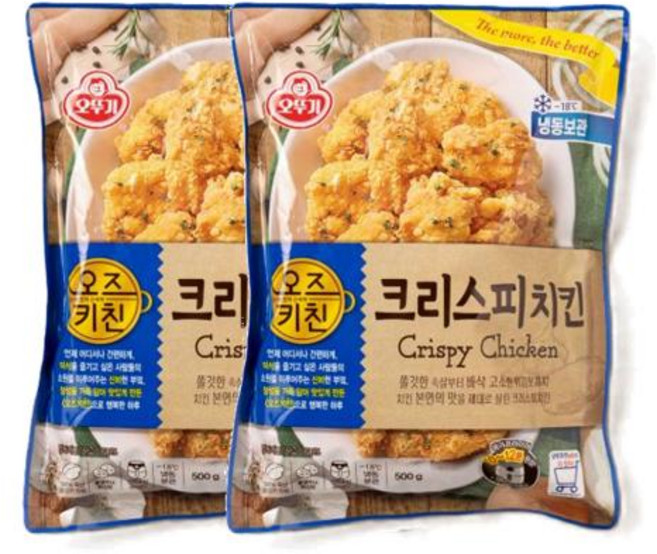 오뚜기 오즈키친 크리스피치킨_냉동 500g 2개, 2세트