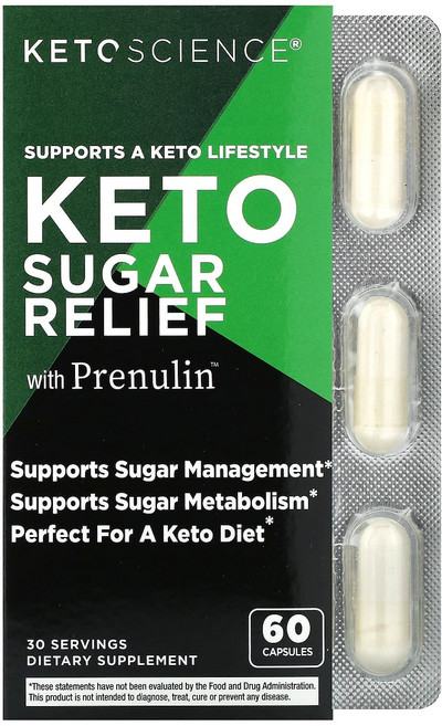 케토 사이언스 케토 Sugar Relief 프레눌린 함유 캡슐 60정 KTI-12537, Keto Science, 케토 Sugar Relief,, 1개