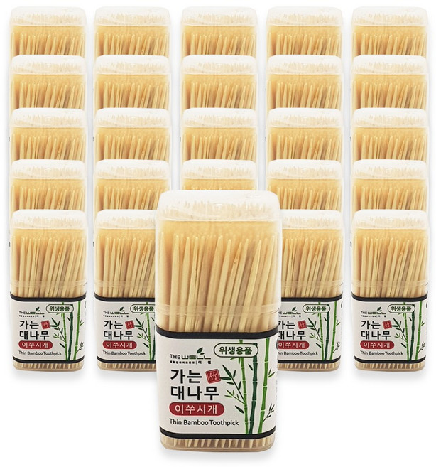 가는 얇은 대나무 이쑤시개 20통, 1세트