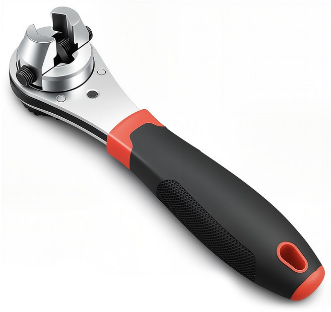 라쳇핸들 만능렌치 6-22mm 만능스패너 360도 몽키 멀티렌치, 1개