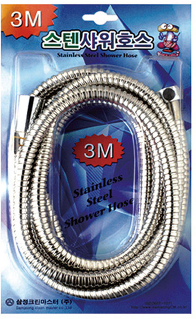 100%국산 꼬임방지 샤워호스 3M 샤워호스교체, 1개