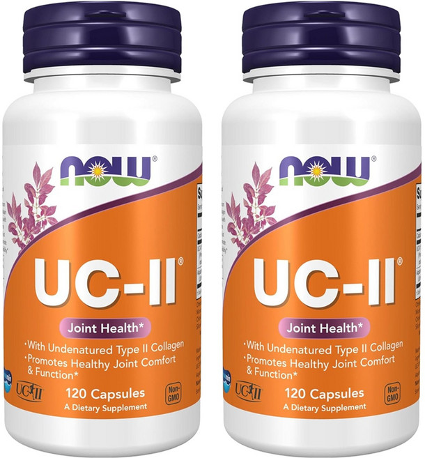 NOW Foods UC-II非變性二型膠原蛋白素食膠囊, 120顆, 2罐