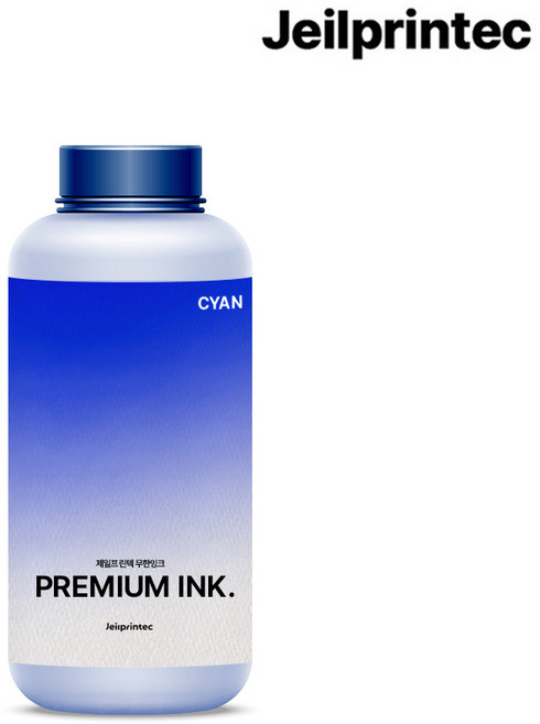 제일프린텍-HP 7110 7720 7730 7740 7612 8100 8210 8710 8730 9010 9120 9720 9730무한프린터용 리필잉크 1000ML, 1개, 파랑(C/염료)