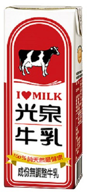 光泉 全脂保久乳, 1個, 12瓶