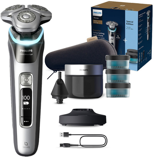 필립스 i9000 프레스티지 전기면도기, XP9204/75, 다크 슬레이트 노바